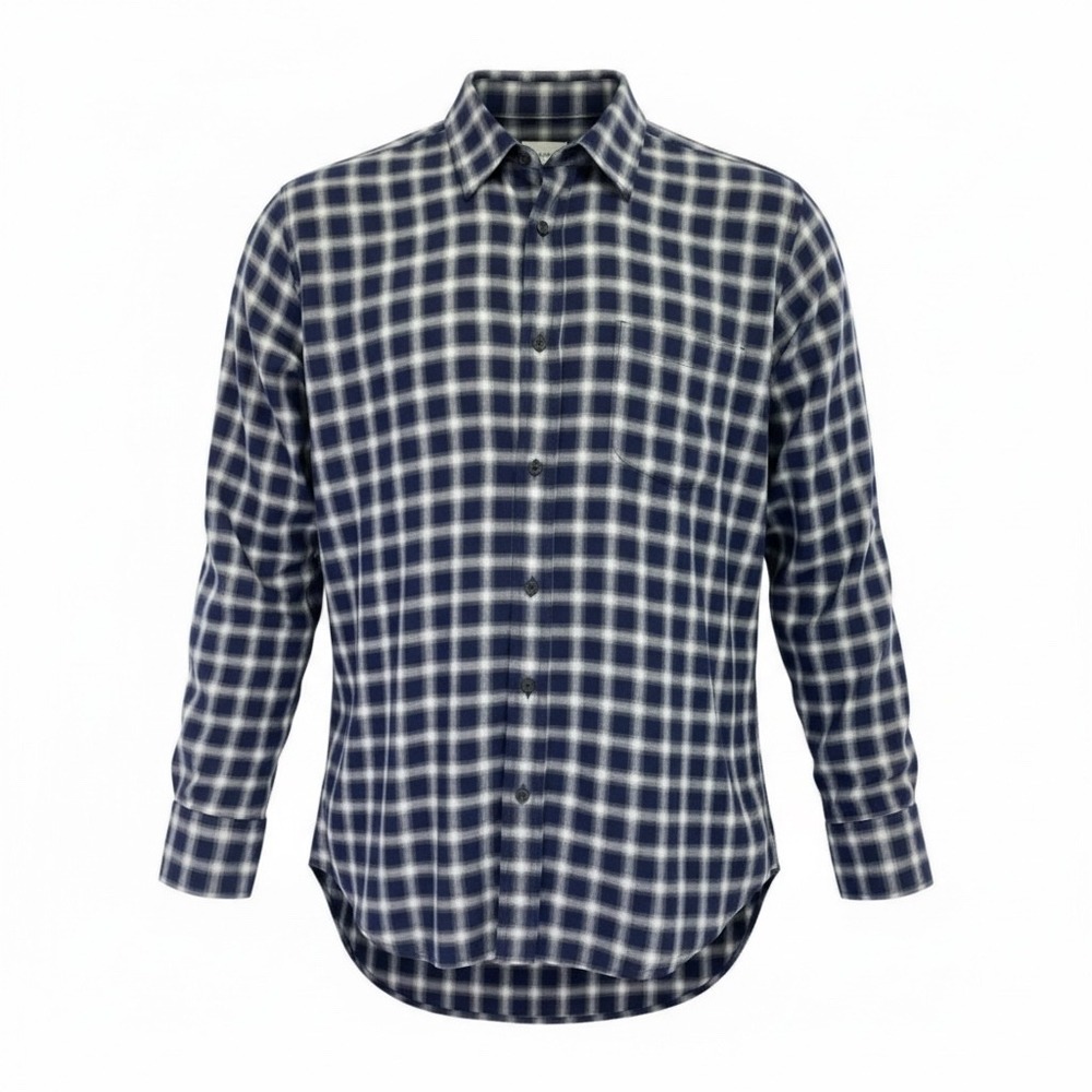 Billy Reid Mens Sz Large Blue/White Plaid Button Down Shirt (R13) EUC